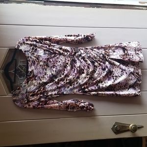 Alberto Makali Leopard Print Floral Mini Dress